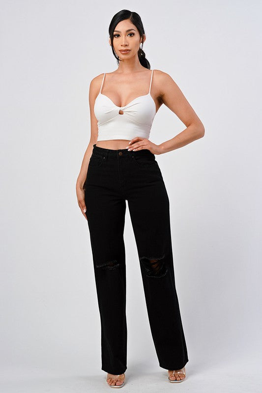 El Novio Wide Leg Jeans