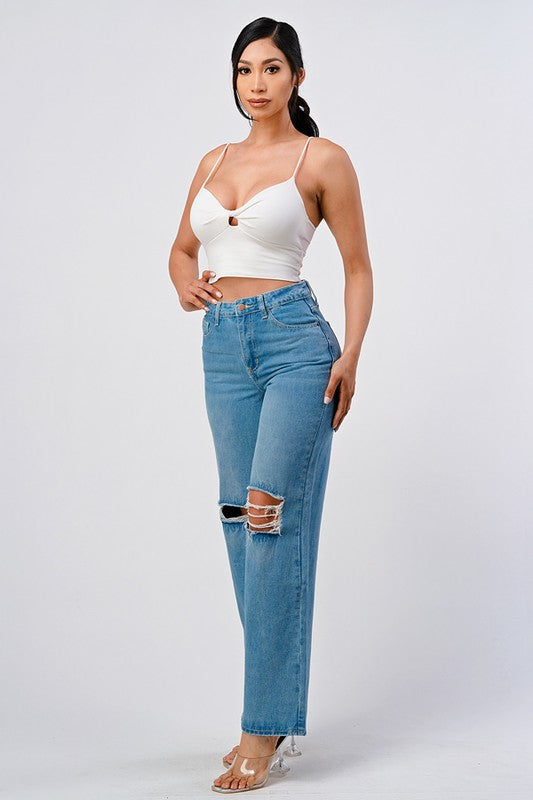 El Novio Wide Leg Jeans