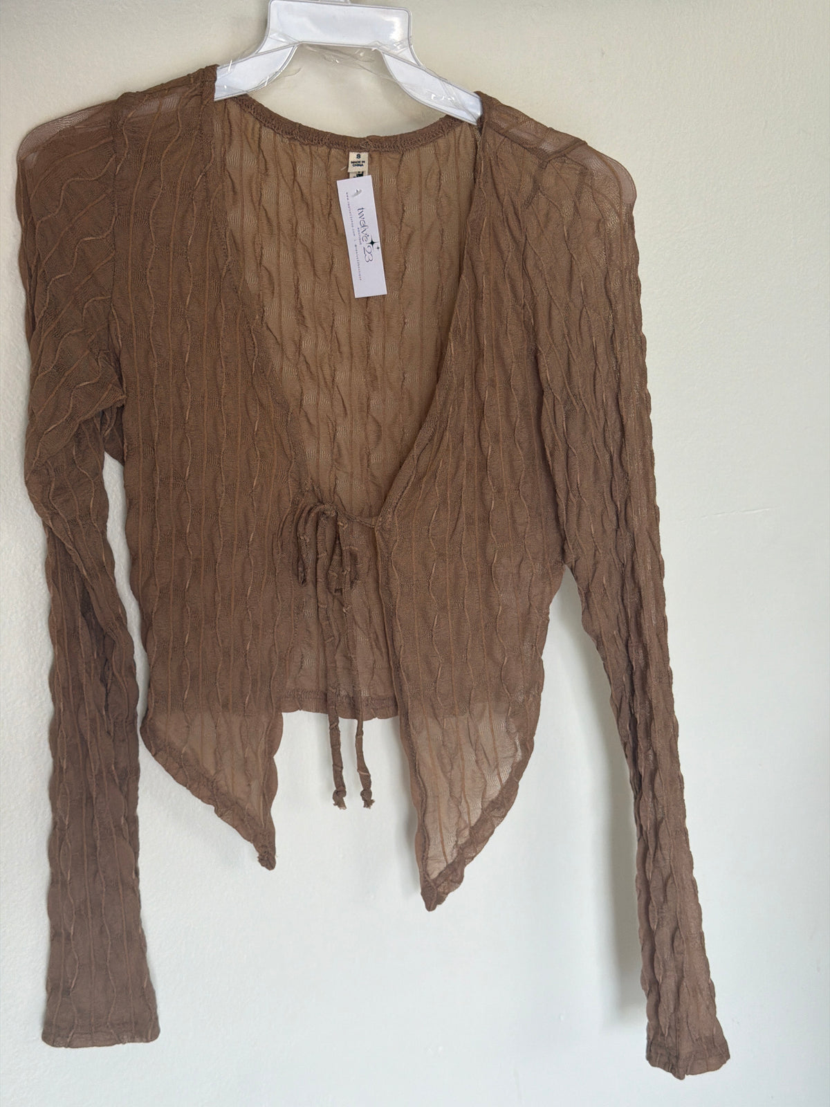 Sheer Seduction Tie Front Top