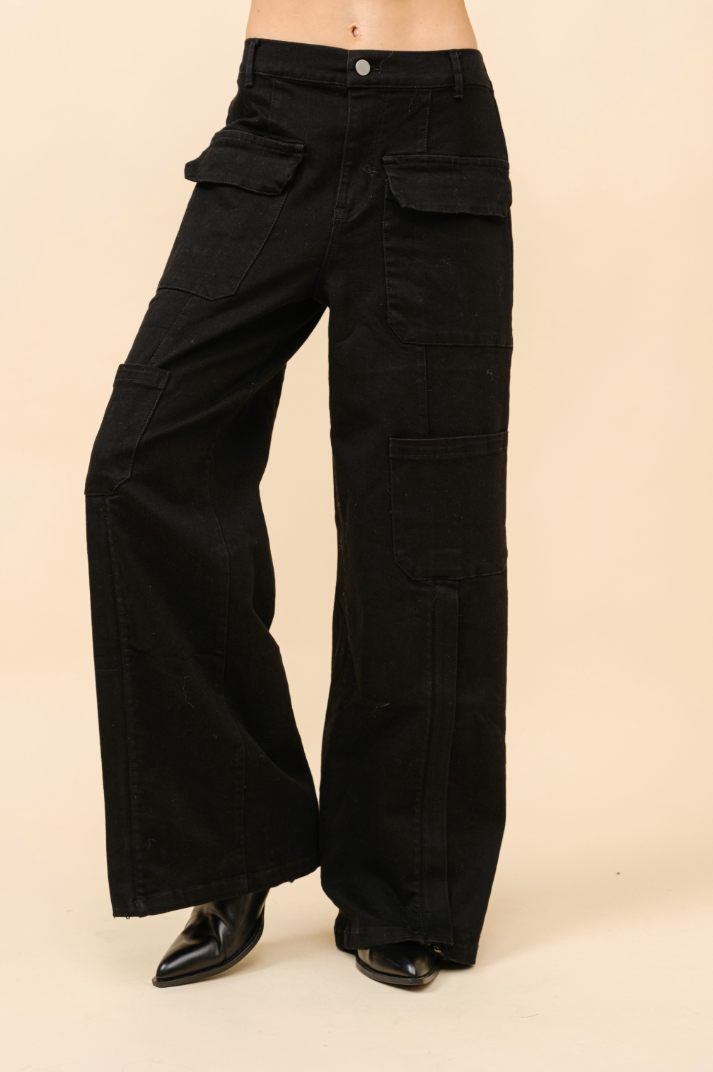 Black Cargo Jeans